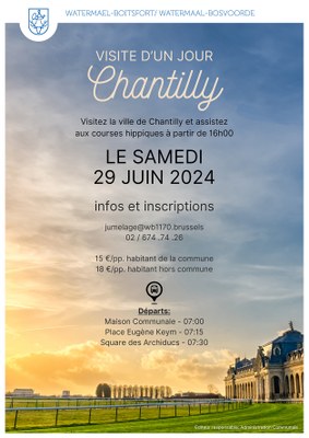 Uitstapje naar Chantilly - zaterdag 29 juni