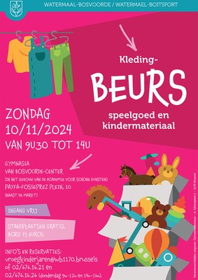 Tweedehandsbeurs voor kinderkleding en speelgoed - Zondag 10 november