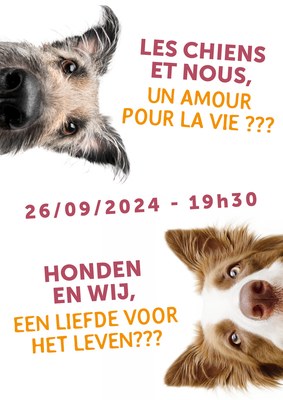 Conferentie: Honden en wij, een liefde voor  het leven? Donderdag 26 september