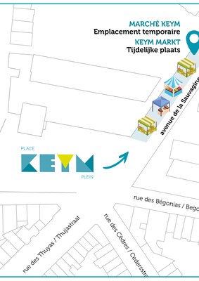Keym Markt: tijdelijke installatie Waterwildlaan